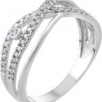 14K White 1/4 CTW Natural Diamond Criss-Cross Ring - 653062