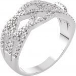 14K White 3/8 CTW Natural Diamond Criss-Cross Ring - 653020