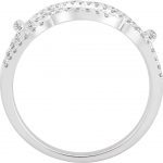 14K White 3/8 CTW Natural Diamond Criss-Cross Ring - 653020