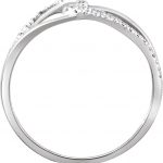 14K White 1/8 CTW Natural Diamond Negative Space Ring - 653037