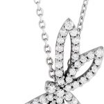 14K White 1/4 CTW Natural Diamond Dragonfly 16" Necklace - 67126