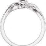 10K White 1/8 CTW Natural Diamond Cluster Promise Ring - 652987