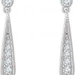 14K White 1/6 CTW Natural Diamond Teardrop Earrings - 652731