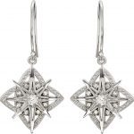 Sterling Silver 1/3 CTW Natural Diamond Vintage-Inspired Earrings - 85377