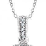 14K White/Yellow 1/6 CTW Natural Diamond Halo-Style 16-18" Necklace - 652657