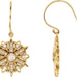 14K Yellow 1/2 CTW Natural Diamond Vintage-Inspired Earrings - 85351