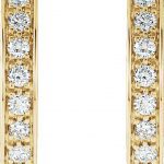 14K Yellow 3/4 CTW Natural Diamond Inside-Outside Hinged 18.5 mm Hoop Earrings - 67155