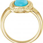 14K Yellow Natural Turquiose Ring - 64906