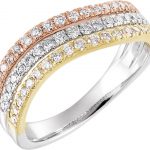 14K White/Yellow/Rose 1/2 CTW Natural Diamond Stacked Ring - 652758