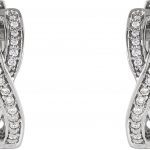 14K White 1/5 CTW Natural Diamond Infinity-Inspired Hoop Earrings - 652958