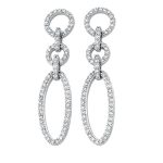 14K White 5/8 CTW Natural Diamond Earrings - 66070