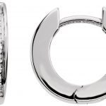 14K White 1/3 CTW Natural Diamond Hoop Earrings - 67156