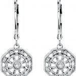 Sterling Silver .07 CTW Natural Diamond Filigree Earring - 67997