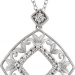 Sterling Silver 1/6 CTW Natural Diamond Filigree 18" Necklace - 69488