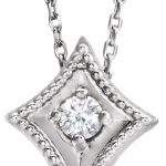 Platinum 1/10 CTW Natural Diamond Kite 16-18" Necklace - 86695