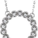 Platinum 1/5 CTW Natural Diamond Circle 16-18" Necklace - 86708