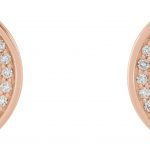 14K Rose 1/4 CTW Natural Diamond Engravable Earrings - 86775