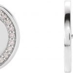 Platinum 1/4 CTW Natural Diamond Engravable Earrings - 86775