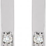 Platinum .07 CTW Natural Diamond Bar Earrings - 86730