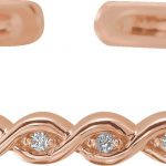 14K Rose 1/6 CTW Natural Diamond Stackable Bangle 7" Bracelet - 652904