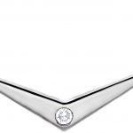 Platinum .03 CTW Natural Diamond "V" 18" Necklace - 86787