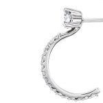 Platinum 1/3 CTW Natural Diamond J-Hoop Earrings - 86686