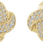 14K Yellow 1/3 CTW Natural Diamond Knot Earrings - 652858