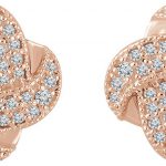 14K Rose 1/3 CTW Natural Diamond Knot Earrings - 652858