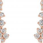 14K Rose 1/3 CTW Natural Diamond Ear Climbers - 86738