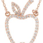 14K Rose 1/5 CTW Natural Diamond Apple 16" Necklace - 85842