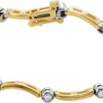 14K Yellow/White 1/2 CTW Natural Diamond Line 7" Bracelet - 63423