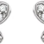 14K White .04 CTW Natural Diamond Butterfly Earrings - 653404