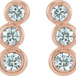 14K Rose 1/2 CTW Natural Diamond Ear Climbers - 86701