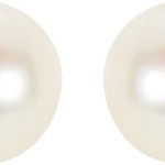 14K Yellow Panache® Cultured White Freshwater Pearl Stud Earrings - 61661