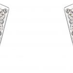 Platinum 1/6 CTW Natural Diamond Geometric Earrings - 86842