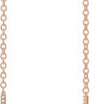 14K Rose 1/4 CTW Natural Diamond Hinged Hoop Chain Earrings - 653461