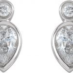 Sterling Silver 1/3 CTW Natural Diamond Bezel-Set Earrings - 86859