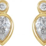 14K Yellow 1/3 CTW Natural Diamond Bezel-Set Earrings - 86859