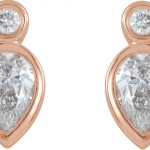 14K Rose 1/3 CTW Natural Diamond Bezel-Set Earrings - 86859