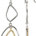 Sterling Silver & 14K Yellow 3/8 CTW Natural Diamond Open Silhouette Earrings - 85440