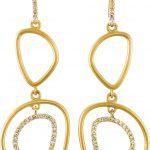 14K Yellow 3/8 CTW Natural Diamond Open Silhouette Earrings - 85442