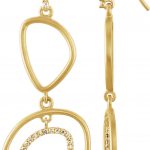 Sterling Silver & 14K Yellow 3/8 CTW Natural Diamond Open Silhouette Earrings - 85442