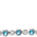 Platinum Natural Aquamarine & .08 CTW Natural Diamond Bezel-Set 16-18" Necklace - 86706