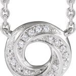 14K White .06 CTW Natural Diamond Geometric 18" Necklace - 653501