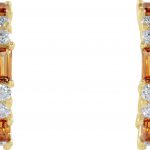 14K Yellow Natural Citrine & 1/2 CTW Natural Diamond Earrings - 86789