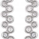 14K White 1/3 CTW Natural Diamond Bezel-Set Bar Earrings - 86934