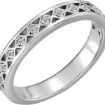 Platinum 1/8 CTW Natural Diamond Stackable Ring - 71831