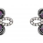 Platinum Natural Amethyst & 1/4 CTW Natural Diamond Earrings - 86367