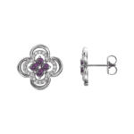 Platinum Natural Alexandrite & 1/4 CTW Natural Diamond Earrings - 86367