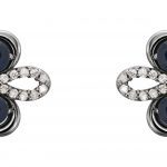 Platinum Natural Blue Sapphire & 1/4 CTW Natural Diamond Earrings - 86367